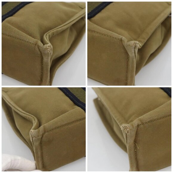 HERMES Fourre Tout PM Hand Bag Canvas Green Gray Auth - Picture 16 of 16
